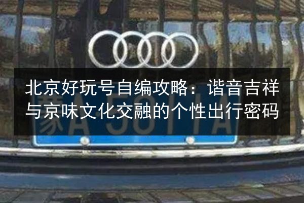 北京好玩号自编攻略:谐音吉祥与京味文化交融的个性出行密码 第3张 北京好玩号自编攻略:谐音吉祥与京味文化交融的个性出行密码 第3张
