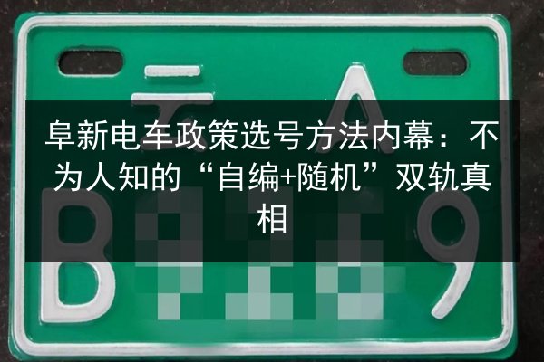 阜新电车政策选号方法内幕：不为人知的“自编+随机”双轨真相 第2张