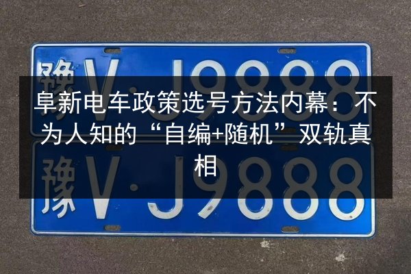 阜新电车政策选号方法内幕：不为人知的“自编+随机”双轨真相 第3张