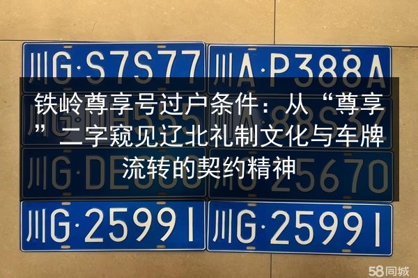 铁岭尊享号过户条件：从“尊享”二字窥见辽北礼制文化与车牌流转的契约精神 第2张