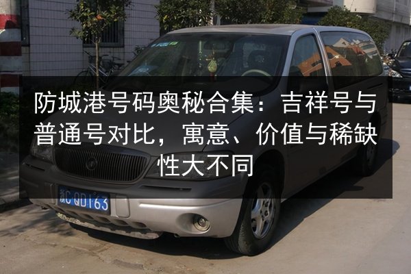 防城港号码奥秘合集：吉祥号与普通号对比，寓意、价值与稀缺性大不同