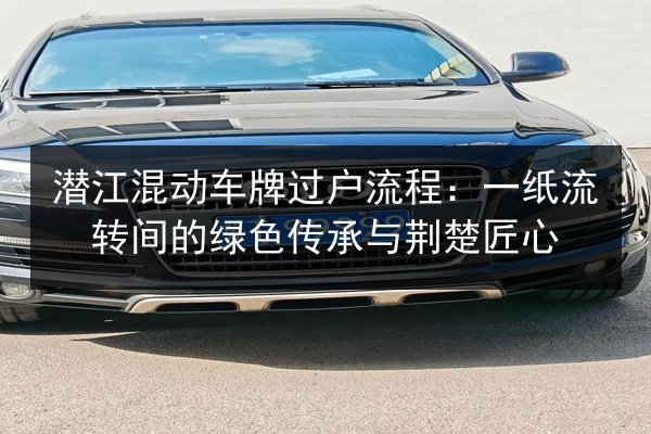 潜江混动车牌过户流程：一纸流转间的绿色传承与荆楚匠心 第2张