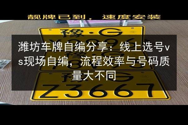 潍坊车牌自编分享：线上选号vs现场自编，流程效率与号码质量大不同 第2张
