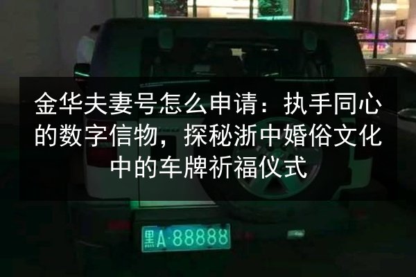 金华夫妻号怎么申请：执手同心的数字信物，探秘浙中婚俗文化中的车牌祈福仪式