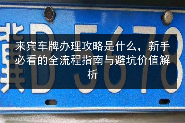 来宾车牌办理攻略是什么，新手必看的全流程指南与避坑价值解析 第3张