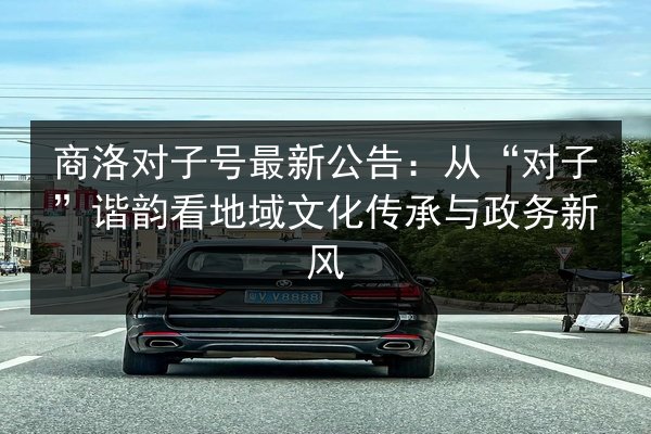 商洛对子号最新公告：从“对子”谐韵看地域文化传承与政务新风 第3张