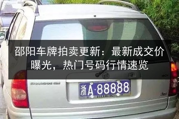 邵阳车牌拍卖更新：最新成交价曝光，热门号码行情速览