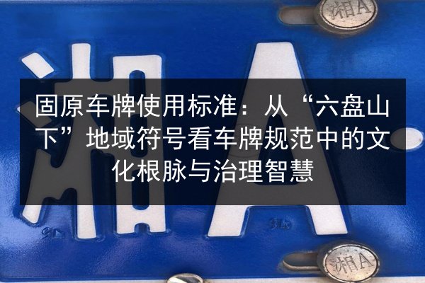固原车牌使用标准：从“六盘山下”地域符号看车牌规范中的文化根脉与治理智慧 第2张