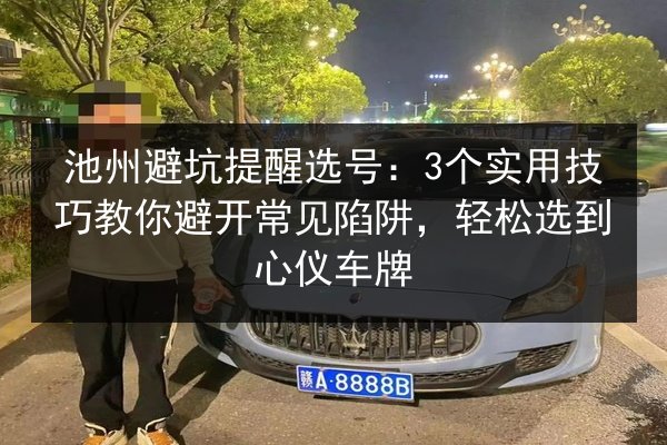池州避坑提醒选号:3个实用技巧教你避开常见陷阱,轻松选到心仪车牌 第2张 池州避坑提醒选号:3个实用技巧教你避开常见陷阱,轻松选到心仪车牌 第2张