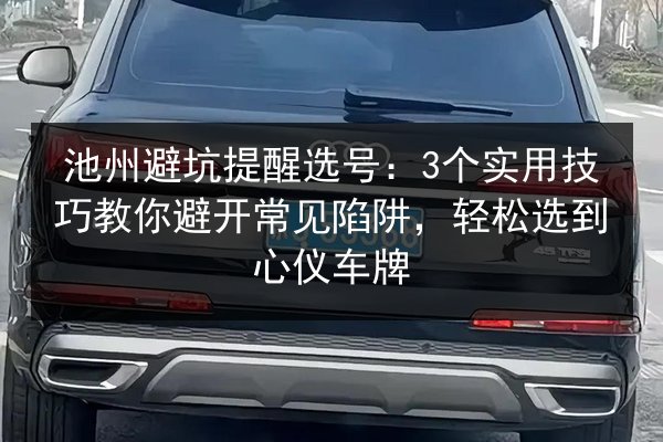 池州避坑提醒选号:3个实用技巧教你避开常见陷阱,轻松选到心仪车牌 第3张 池州避坑提醒选号:3个实用技巧教你避开常见陷阱,轻松选到心仪车牌 第3张
