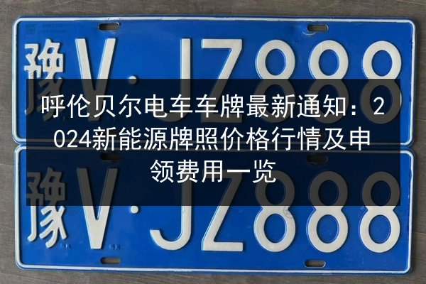 呼伦贝尔电车车牌最新通知：2024新能源牌照价格行情及申领费用一览