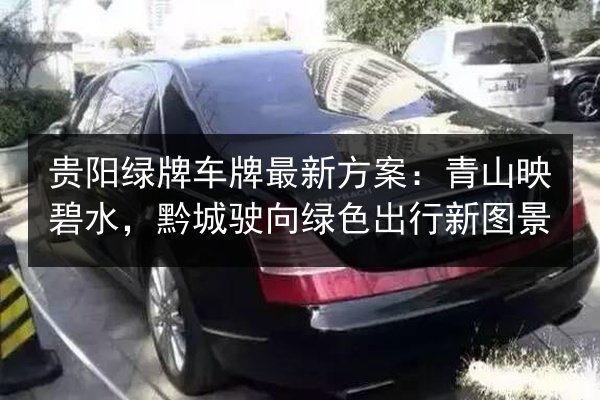 贵阳绿牌车牌最新方案：青山映碧水，黔城驶向绿色出行新图景 第2张