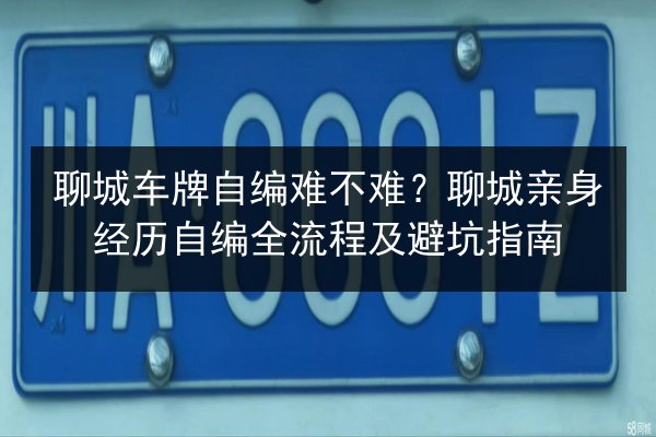 聊城车牌自编难不难?聊城亲身经历自编全流程及避坑指南 第2张 聊城车牌自编难不难?聊城亲身经历自编全流程及避坑指南 第2张