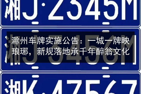 滁州车牌实施公告:一城一牌映琅琊,新规落地承千年醉翁文化 第2张 滁州车牌实施公告:一城一牌映琅琊,新规落地承千年醉翁文化 第2张