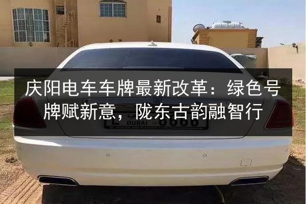 庆阳电车车牌最新改革:绿色号牌赋新意,陇东古韵融智行 第3张 庆阳电车车牌最新改革:绿色号牌赋新意,陇东古韵融智行 第3张