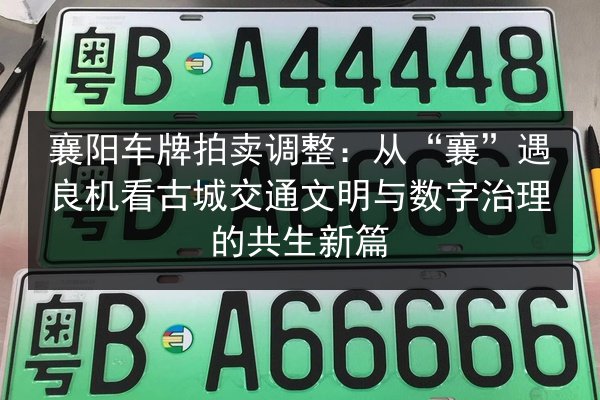 襄阳车牌拍卖调整:从“襄”遇良机看古城交通文明与数字治理的共生新篇 第2张 襄阳车牌拍卖调整:从“襄”遇良机看古城交通文明与数字治理的共生新篇 第2张