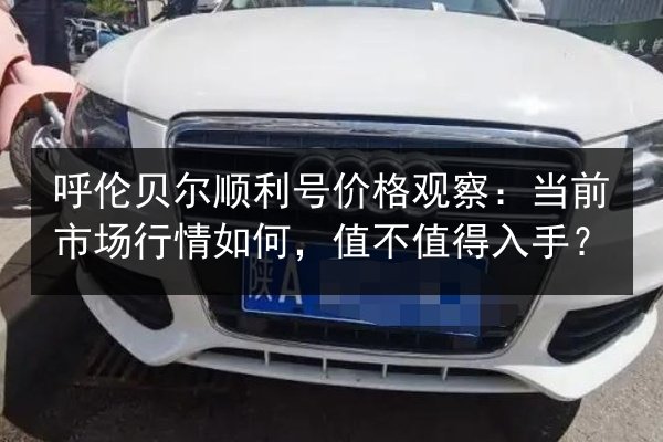 呼伦贝尔顺利号价格观察：当前市场行情如何，值不值得入手？ 第1张