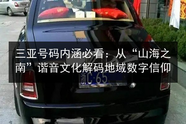 三亚号码内涵必看：从“山海之南”谐音文化解码地域数字信仰 第2张