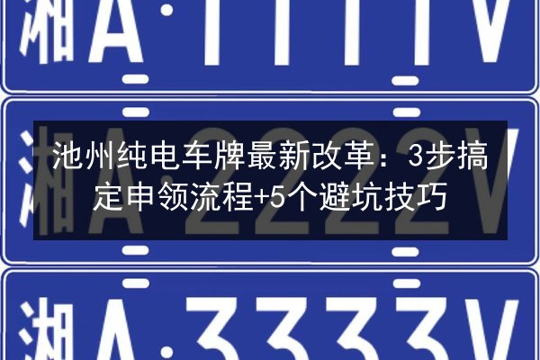 池州纯电车牌最新改革:3步搞定申领流程+5个避坑技巧 第2张 池州纯电车牌最新改革:3步搞定申领流程+5个避坑技巧 第2张