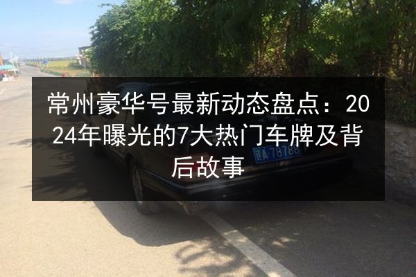 常州豪华号最新动态盘点：2024年曝光的7大热门车牌及背后故事 第3张