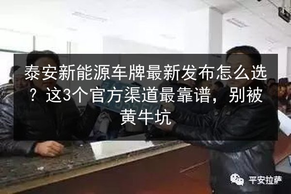 泰安新能源车牌最新发布怎么选？这3个官方渠道最靠谱，别被黄牛坑