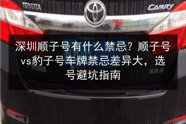 深圳顺子号有什么禁忌?顺子号vs豹子号车牌禁忌差异大,选号避坑指南 第3张 深圳顺子号有什么禁忌?顺子号vs豹子号车牌禁忌差异大,选号避坑指南 第3张