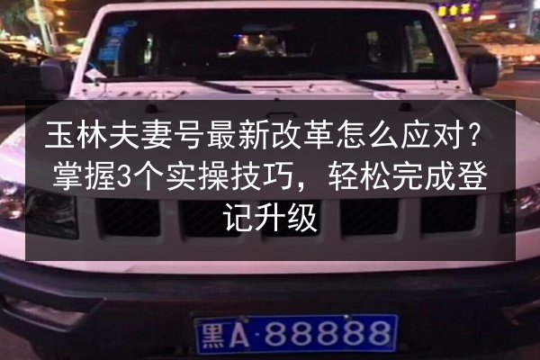 玉林夫妻号最新改革怎么应对?掌握3个实操技巧,轻松完成登记升级 第2张 玉林夫妻号最新改革怎么应对?掌握3个实操技巧,轻松完成登记升级 第2张