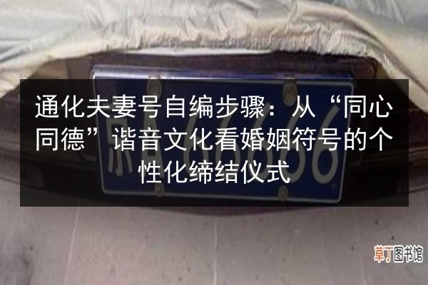 通化夫妻号自编步骤：从“同心同德”谐音文化看婚姻符号的个性化缔结仪式 第1张