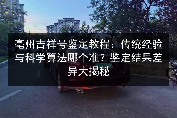亳州吉祥号鉴定教程：传统经验与科学算法哪个准？鉴定结果差异大揭秘