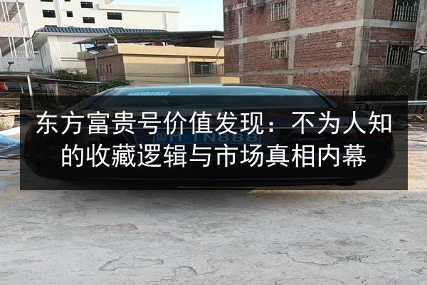 东方富贵号价值发现：不为人知的收藏逻辑与市场真相内幕 第2张