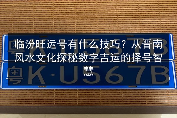临汾旺运号有什么技巧？从晋南风水文化探秘数字吉运的择号智慧 第2张