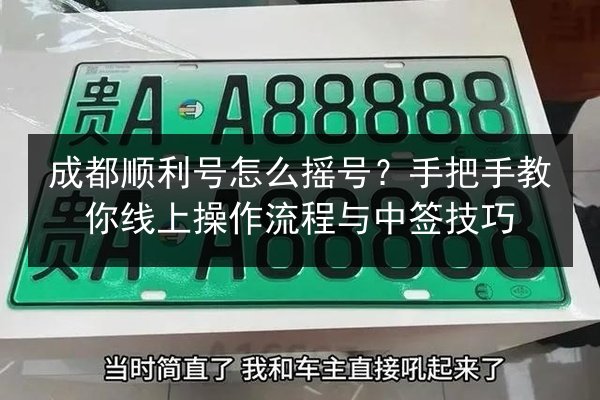 成都顺利号怎么摇号？手把手教你线上操作流程与中签技巧
