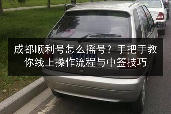 成都顺利号怎么摇号？手把手教你线上操作流程与中签技巧 第3张