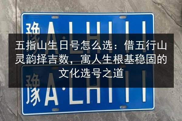 五指山生日号怎么选：借五行山灵韵择吉数，寓人生根基稳固的文化选号之道