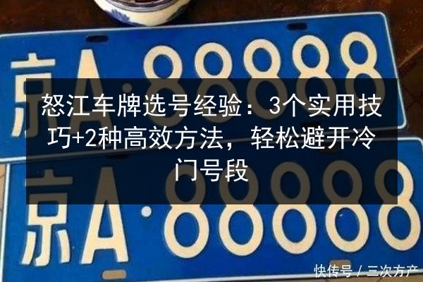 怒江车牌选号经验:3个实用技巧+2种高效方法,轻松避开冷门号段 第2张 怒江车牌选号经验:3个实用技巧+2种高效方法,轻松避开冷门号段 第2张