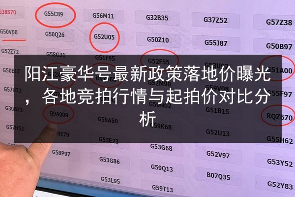阳江豪华号最新政策落地价曝光,各地竞拍行情与起拍价对比分析 第1张 阳江豪华号最新政策落地价曝光,各地竞拍行情与起拍价对比分析 第1张