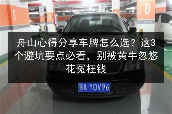 舟山心得分享车牌怎么选？这3个避坑要点必看，别被黄牛忽悠花冤枉钱 第2张