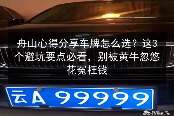 舟山心得分享车牌怎么选？这3个避坑要点必看，别被黄牛忽悠花冤枉钱 第3张