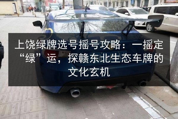 上饶绿牌选号摇号攻略：一摇定“绿”运，探赣东北生态车牌的文化玄机