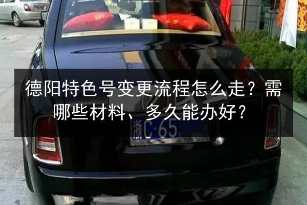 德阳特色号变更流程怎么走？需哪些材料、多久能办好？ 第2张