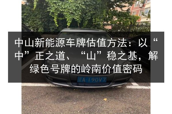 中山新能源车牌估值方法:以“中”正之道、“山”稳之基,解绿色号牌的岭南价值密码 第2张 中山新能源车牌估值方法:以“中”正之道、“山”稳之基,解绿色号牌的岭南价值密码 第2张