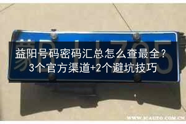 益阳号码密码汇总怎么查最全？3个官方渠道+2个避坑技巧
