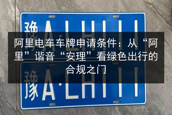 阿里电车车牌申请条件：从“阿里”谐音“安理”看绿色出行的合规之门 第2张