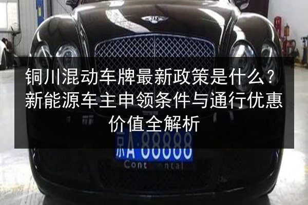 铜川混动车牌最新政策是什么？新能源车主申领条件与通行优惠价值全解析