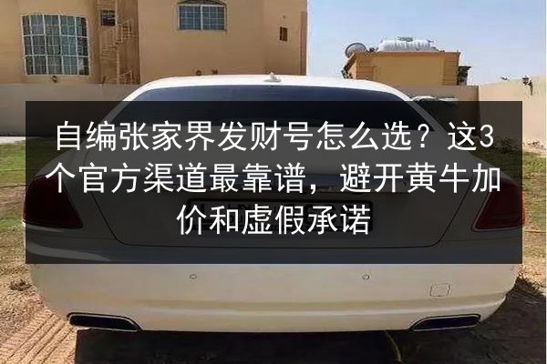 自编张家界发财号怎么选？这3个官方渠道最靠谱，避开黄牛加价和虚假承诺