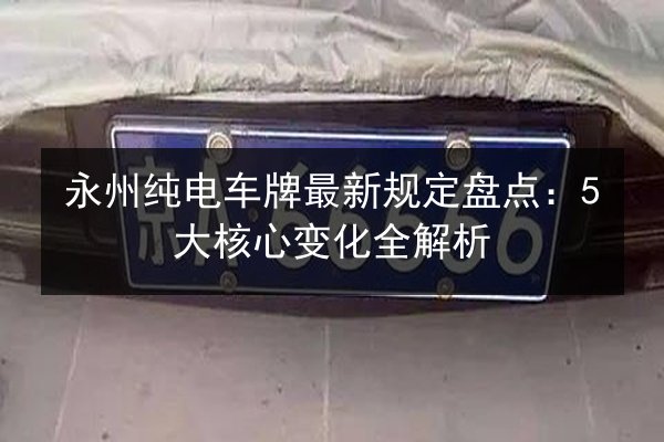 永州纯电车牌最新规定盘点：5大核心变化全解析 第3张