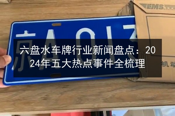 六盘水车牌行业新闻盘点:2024年五大热点事件全梳理 第2张 六盘水车牌行业新闻盘点:2024年五大热点事件全梳理 第2张