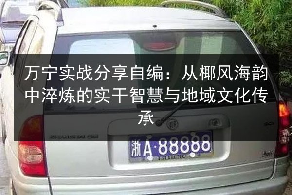 万宁实战分享自编:从椰风海韵中淬炼的实干智慧与地域文化传承 第2张 万宁实战分享自编:从椰风海韵中淬炼的实干智慧与地域文化传承 第2张