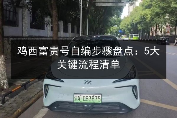 鸡西富贵号自编步骤盘点：5大关键流程清单 第2张