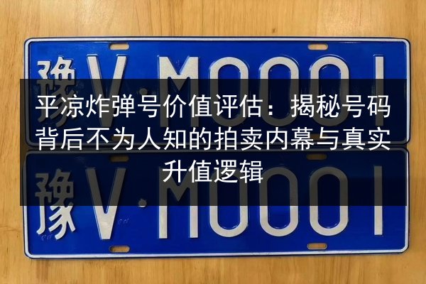 平凉炸弹号价值评估：揭秘号码背后不为人知的拍卖内幕与真实升值逻辑 第3张